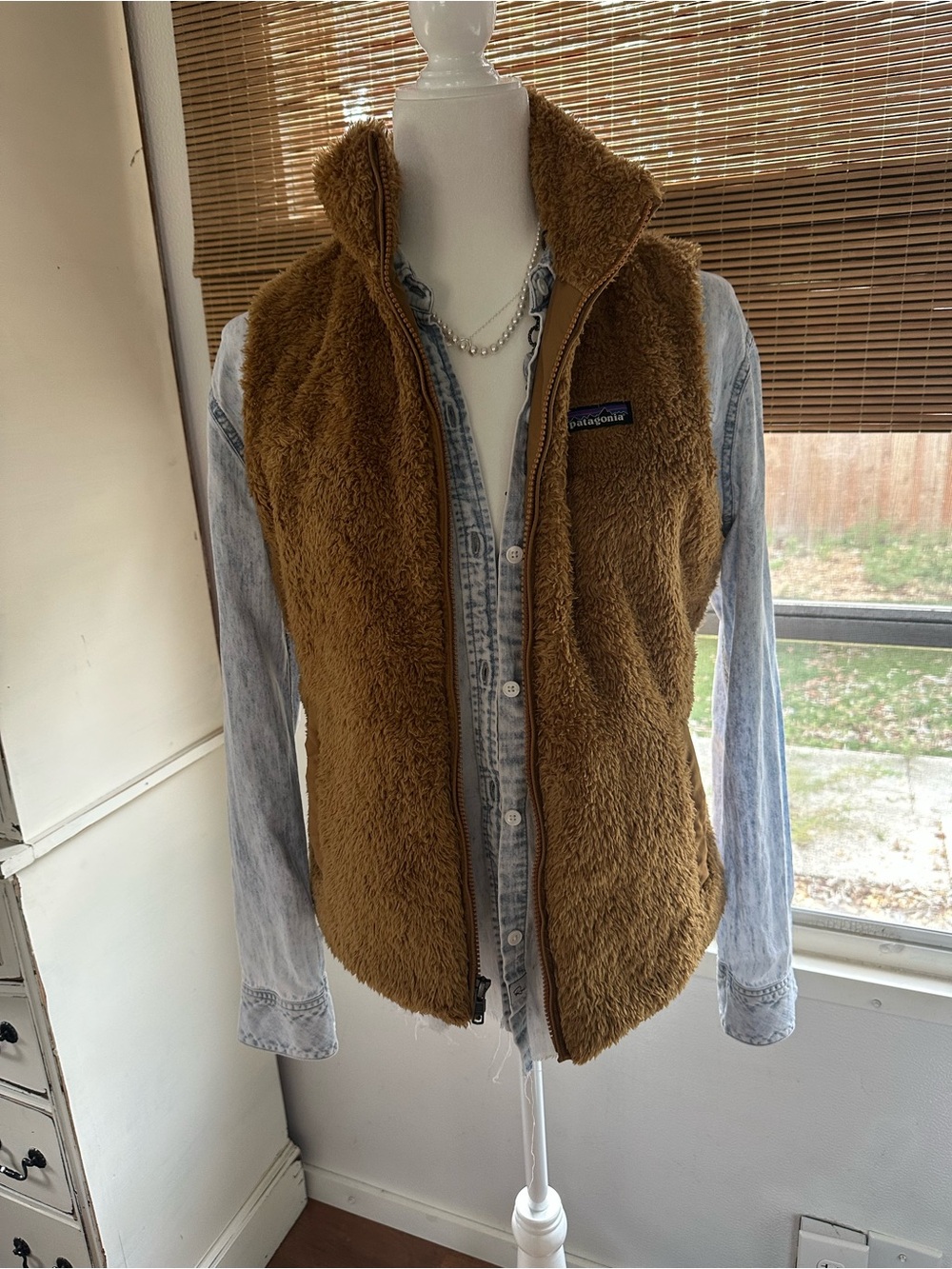 Patagonia Brown Teddy Fleece Vest